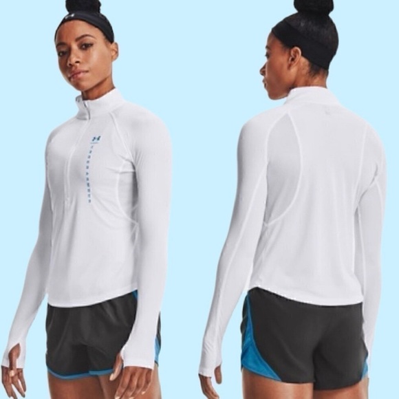 Under Armour Speed Stride Attitude ½ Zip Long Sleeve Top Size L - Picture 1 of 16